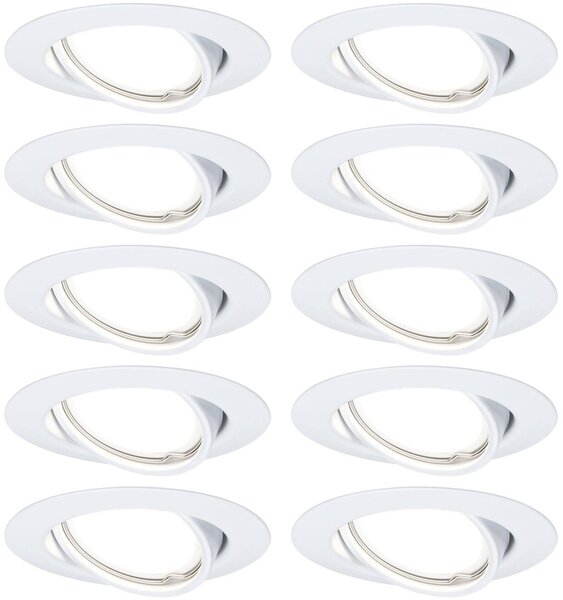Paulmann 93400 LED vestavné svítidlo, LED, GU10, bílá, sada 10 ks