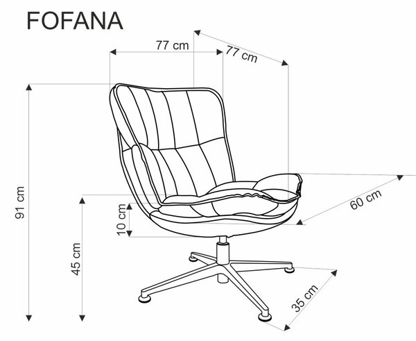 Halmar Křeslo FOFANA krémové