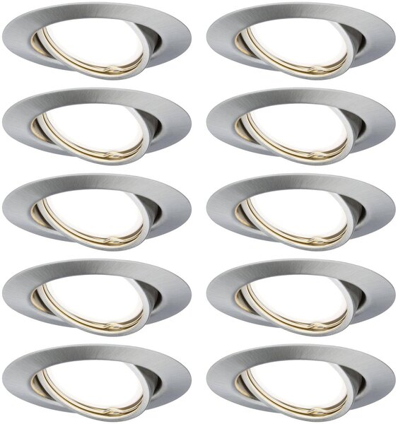 Paulmann 93399 LED vestavné svítidlo LED GU10 železo (kartáčované), bez LED žárovky