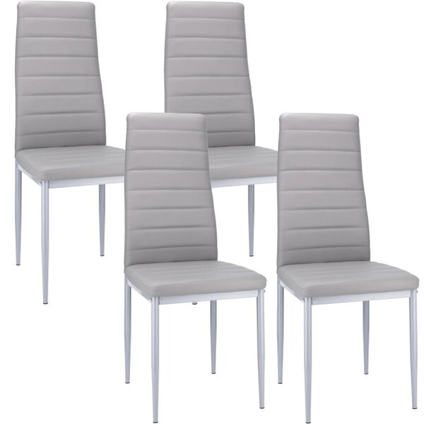 Set čtyř jídelních židlí VERUM šedý (4 ks)