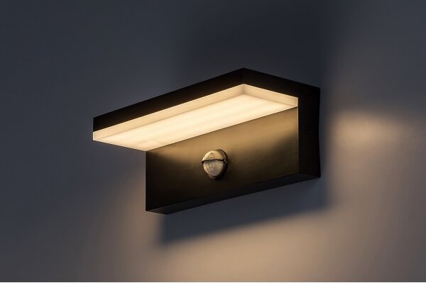Rabalux 77115-LED Ven. nás. svítidlo se senzorem ZARAGOZA LED/9W/230V IP54 černá