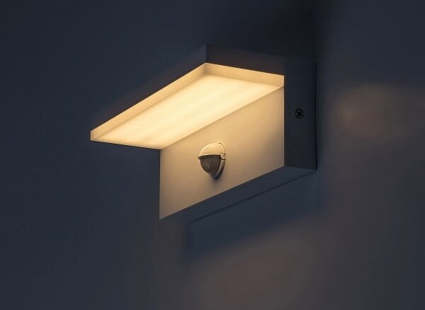 Rabalux 77116-LED Ven. nás. svítidlo se senzorem ZARAGOZA LED/9W/230V IP54 bílá