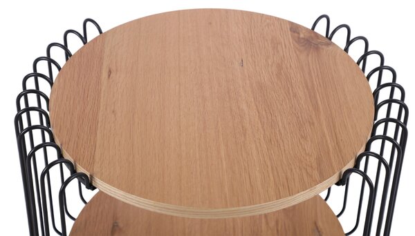 KONFERENČNÍ STOLEK, černá, barvy dubu, dřevo, kov, kompozitní dřevo, 60/60/48 cm Stylife - Konferenční stolky, Online Only