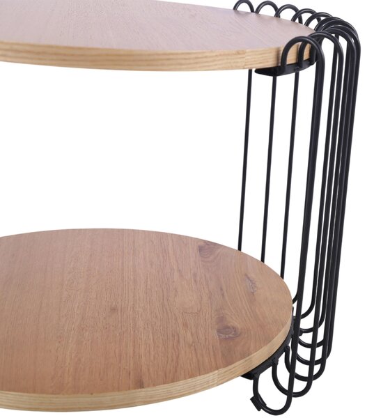 KONFERENČNÍ STOLEK, černá, barvy dubu, dřevo, kov, kompozitní dřevo, 60/60/48 cm Stylife - Konferenční stolky, Online Only