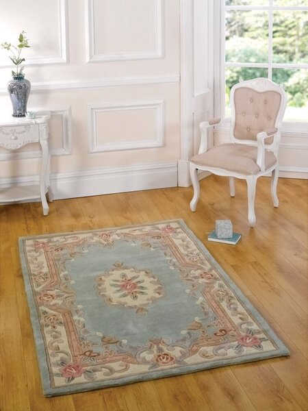 Flair Rugs, Ručně všívaný kusový koberec Lotus premium Green, 75x150, zelená, chodba / předsíň