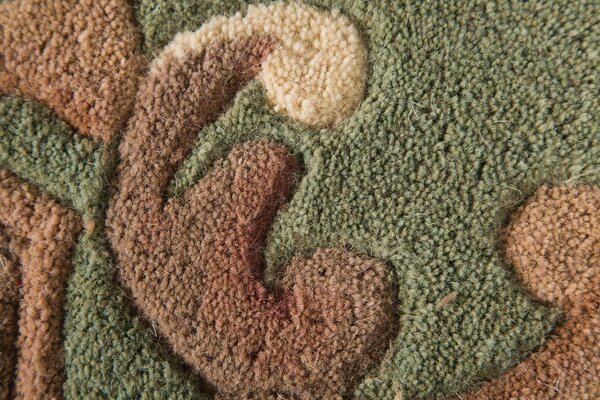 Flair Rugs, Ručně všívaný kusový koberec Lotus premium Green, 75x150, zelená, chodba / předsíň