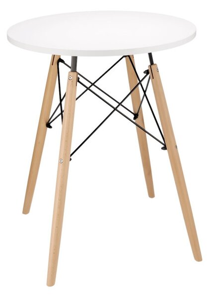 Příruční stolek TOD bílý / naturální
