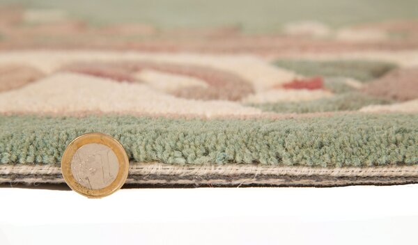 Flair Rugs, Ručně všívaný kusový koberec Lotus premium Green, 75x150, zelená, chodba / předsíň