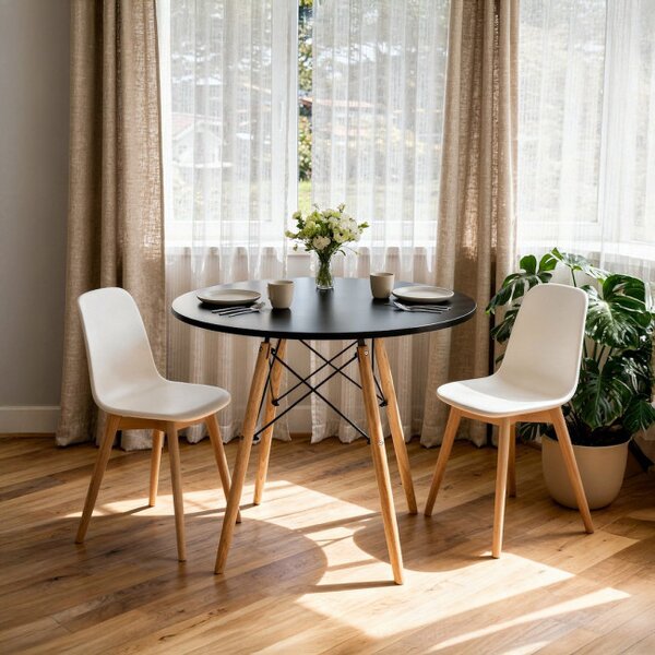 Jídelní stůl LOFT černý / naturální