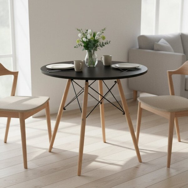 Jídelní stůl LOFT černý / naturální