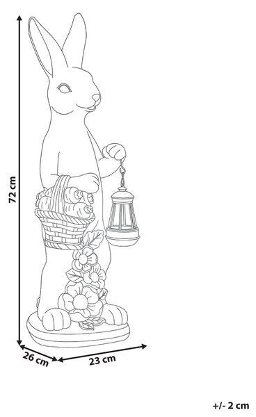 Zahradní figurka OTTERUP Králík Zlatá