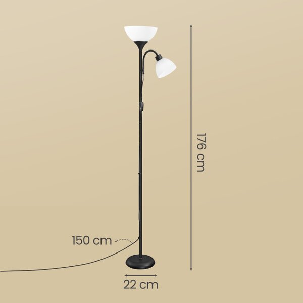 Stojací lampa s nastavitelnou lampou na čtení LFLB35019B102