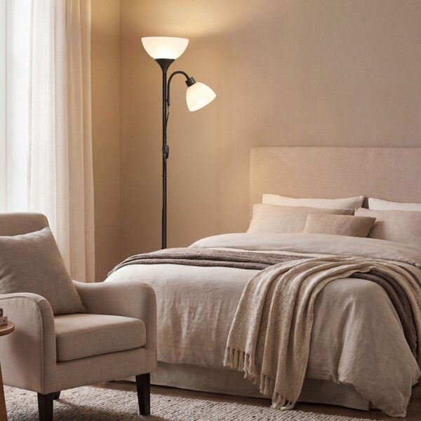 Stojací lampa s nastavitelnou lampou na čtení LFLB35019B102