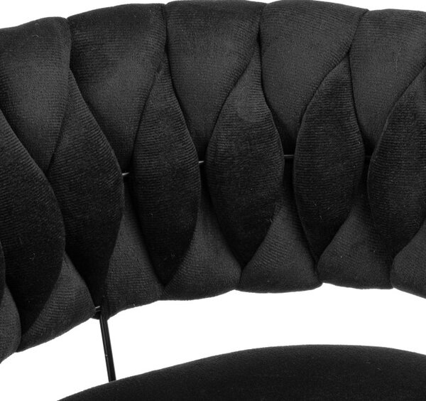 Barová židle TRESSO Velvet černá