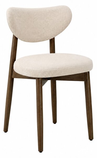 Set dvou jídelních židlí KDCB35668L101 (2 ks) béžové / hnědé nohy
