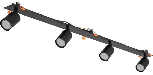 Podhledové bodové svítidlo NEX 4xGU10/10W/230V černá