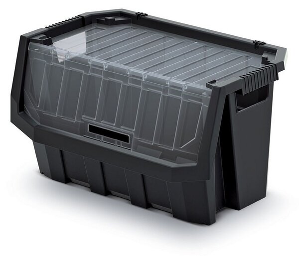 Úložný box uzavíratelný 39,6 × 29 × 28 cm, černá