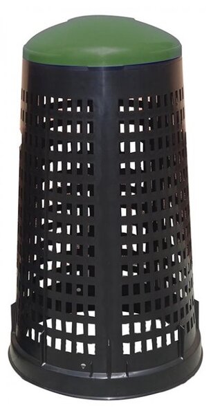 Venkovní odpadkový koš - plastový, 120 l, zelená