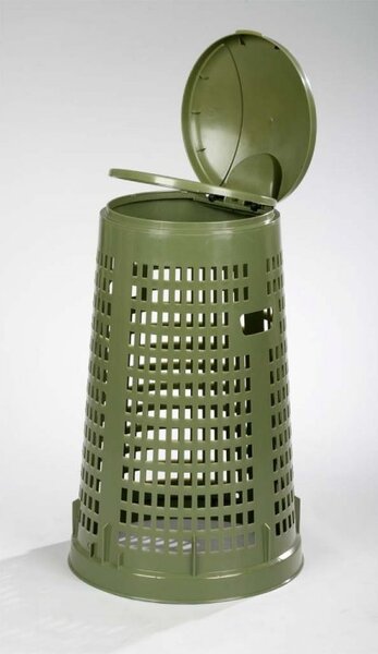 Venkovní odpadkový koš - plastový, 120 l, zelená