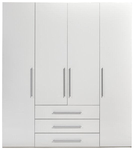 ŠATNÍ SKŘÍŇ S OTOČNÝMI DVEŘMI, bílá, vysoce lesklá bílá, 196/219/59 cm Xora - Šatní skříně