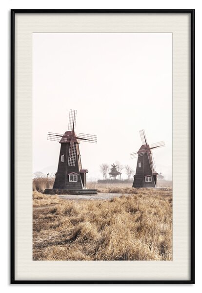 Plakát Dřevěný větrný mlýn