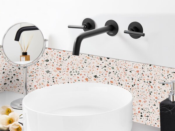 Nástěnná umyvadlová baterie ISHINCA Mosaz Černá