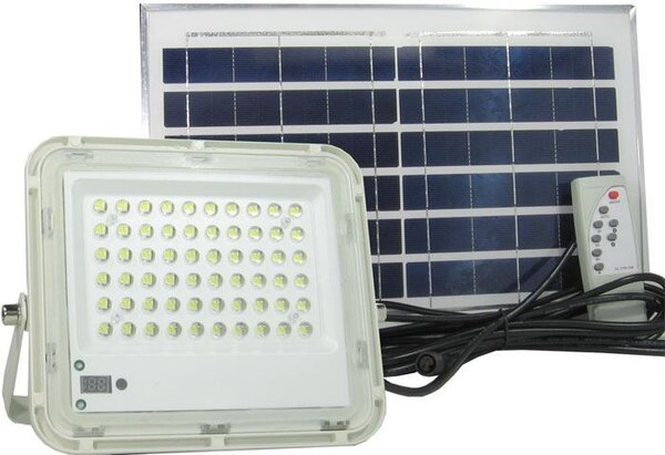 LED reflektor 5 W se solárním panelem, dálkovým ovládáním, IP67