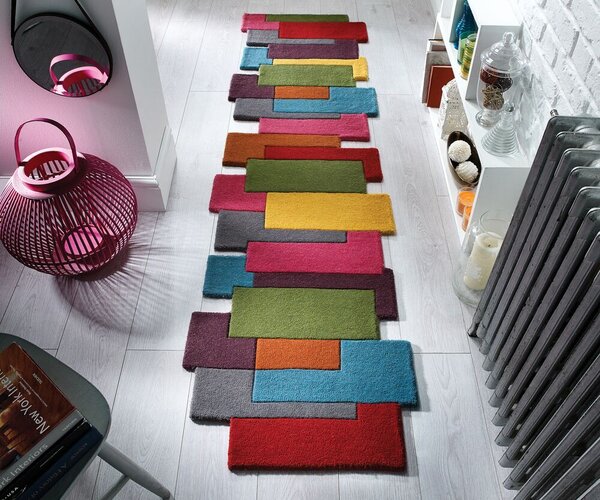 Flair Rugs, Běhoun Abstract Collage Multi, 60x230, vícebarevná, chodba / předsíň