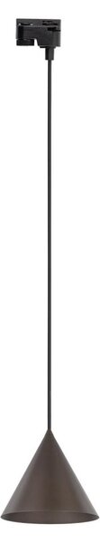 Lustr na lanku do lištového systému CONO 1xE27/15W/230V černá/hnědá
