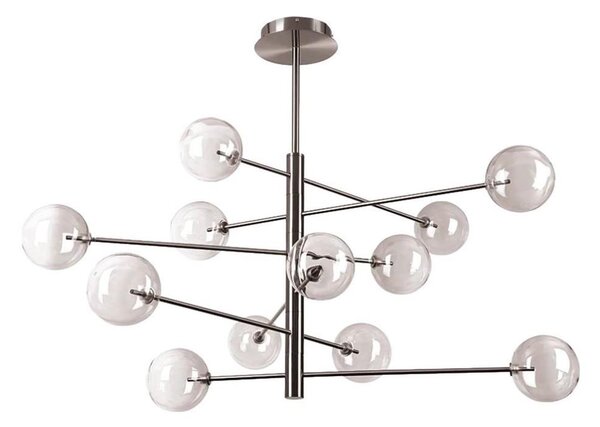 Ideal Lux - LED Lustr na tyči EQUINOXE 12xG4/2W/230V pr. 128,1 cm chrom/kouřová