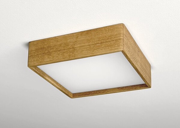 Světlo z dubu 15W, výroba v ČR, stropní svítidlo BLOKK 15W, vyrobené ručně z dubového dřeva Teplá bílá 3000 K