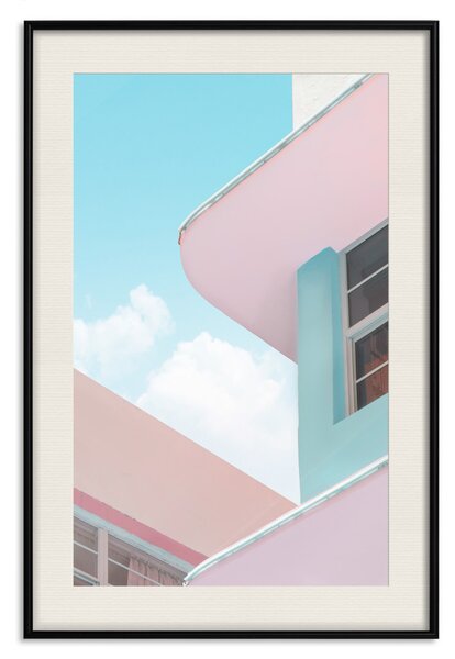 Plakát Budova ve stylu Miami Beach - prázdninová minimalistická architektura