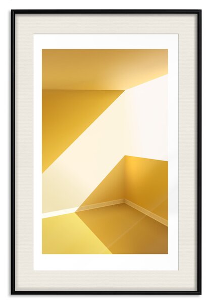 Plakát Žlutá architektura - kanárkový pokoj v letním slunci