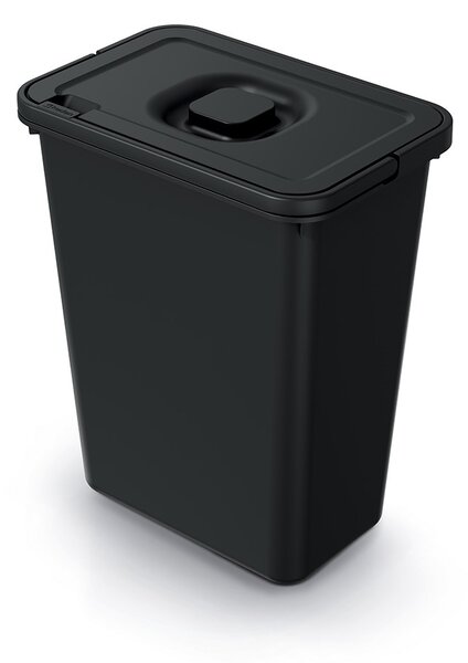 Závěsný odpadkový koš, 10 l, černá