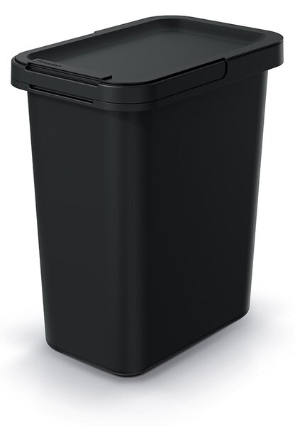 Závěsný odpadkový koš, 12 l, černá