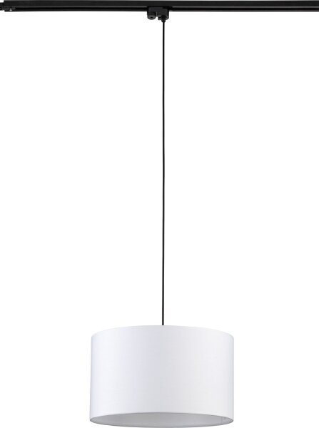Lustr na lanku do lištového systému TRACER 1xE27/15W/230V pr. 38 cm černá/bílá