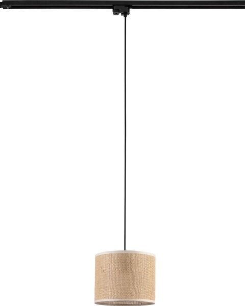 Lustr na lanku do lištového systému TRACER 1xE27/15W/230V pr. 20 cm černá/hnědá