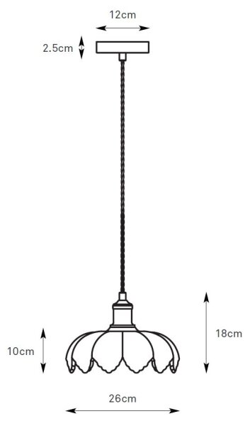 Markslöjd 108857 - Lustr na lanku KURAGE 1xE27/40W/230V mosaz/bílá