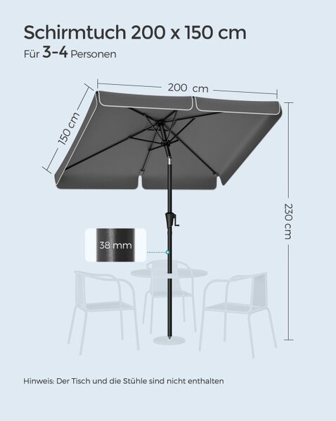 ​Zahradní slunečník GPU048G01