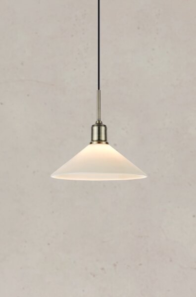 Markslöjd 108867 - Lustr na lanku VELA 1xE27/40W/230V mosaz/bílá