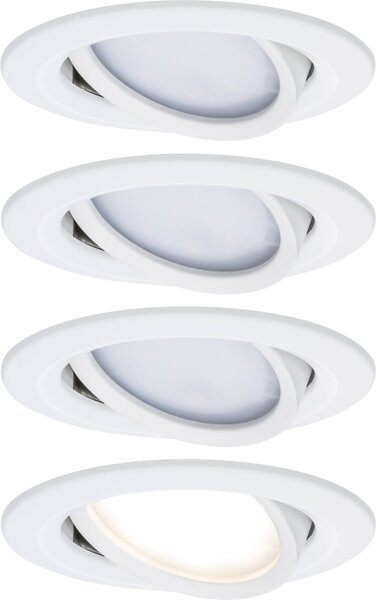 Paulmann 4064161242163 Coin Slim LED vestavné svítidlo, LED, pevně vestavěné LED, 18 W, bílá (matná), sada 4 ks