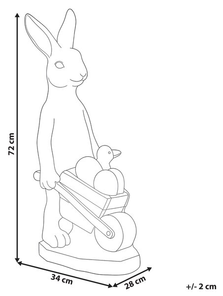 Zahradní figurka SKAMBY Králík Zlatá