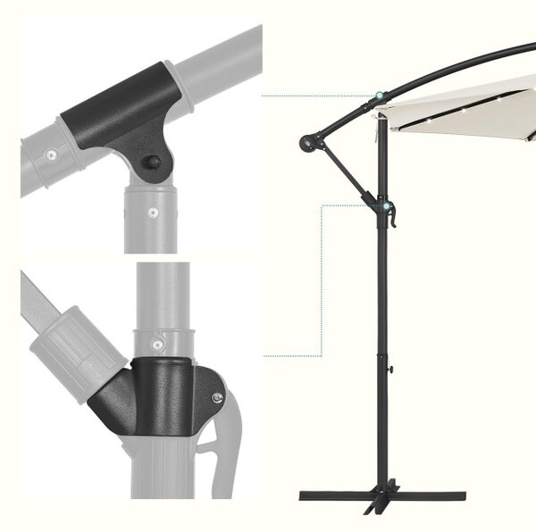 Zahradní slunečník s LED osvětlením GPU118M01