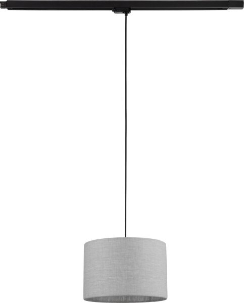 Lustr na lanku 3-fáz. lišto. systému TRACER 1xE27/15W/230V pr. 30 cm černá/šedá