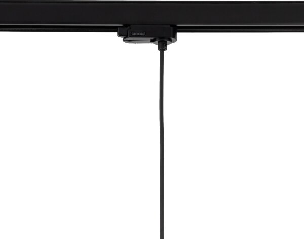 Lustr na lanku 3-fáz. lišto. systému TRACER 1xE27/15W/230V pr. 30 cm černá