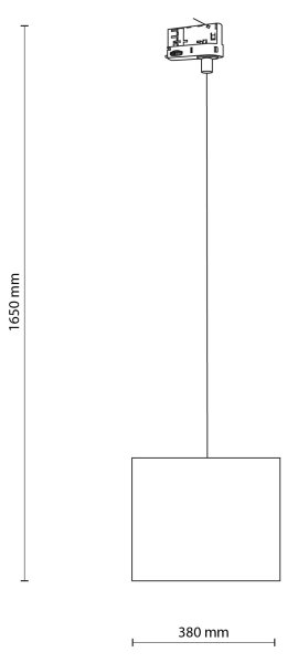 Lustr na lanku 3-fáz. lišto. systému TRACER 1xE27/15W/230V pr. 30 cm černá/hnědá