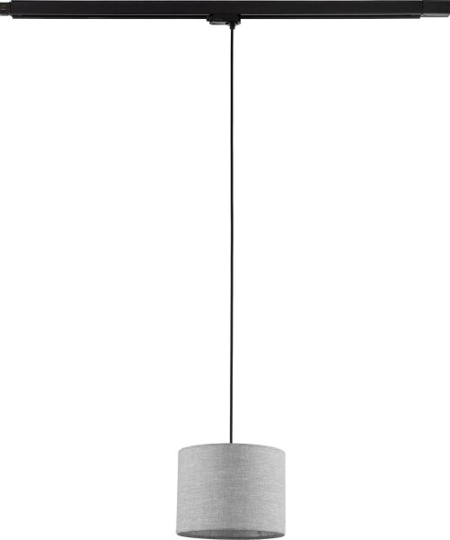 Lustr na lanku 3-fáz. lišto. systému TRACER 1xE27/15W/230V pr. 20 cm černá/šedá