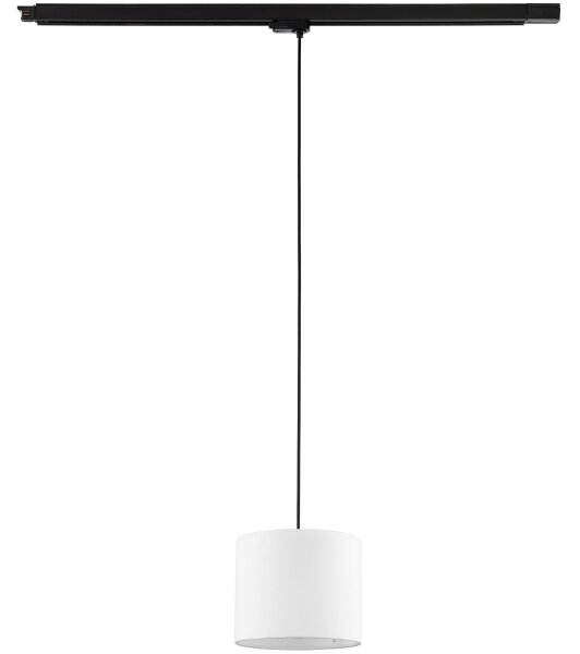Lustr na lanku 3-fáz. lišto. systému TRACER 1xE27/15W/230V pr. 20 cm černá/bílá