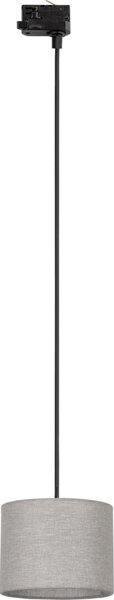 Lustr na lanku 3-fáz. lišto. systému TRACER 1xE27/15W/230V pr. 20 cm černá/šedá