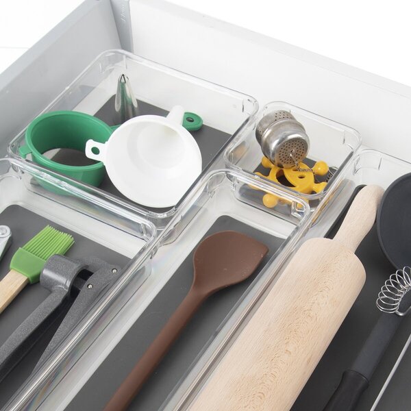 Orion Organizér do šuplíku kuchyně i koupelny, příborník GREY 33 x 9 x 5 cm